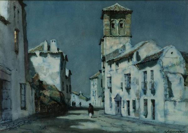 Spanish Village by Albert Moulton Foweraker