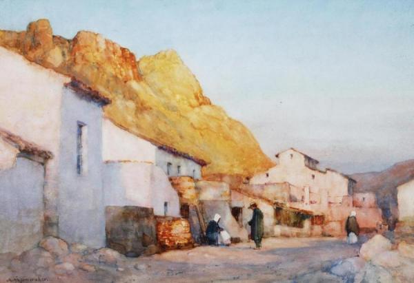 Spanish Village In The Sierras by Albert Moulton Foweraker