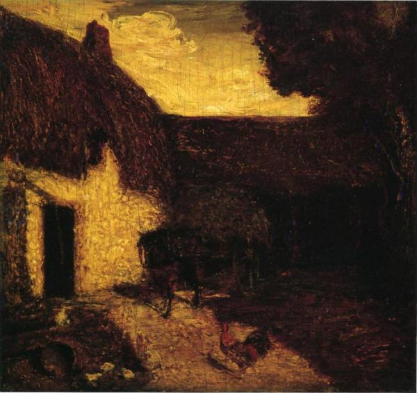 Albert Pinkham Ryder The Barnyard