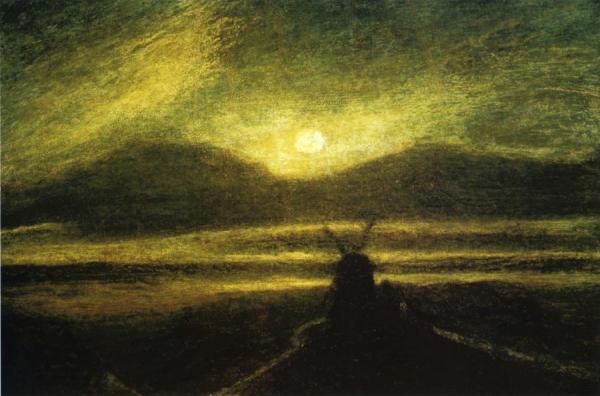 Albert Pinkham Ryder The Old Mill By Moonlight