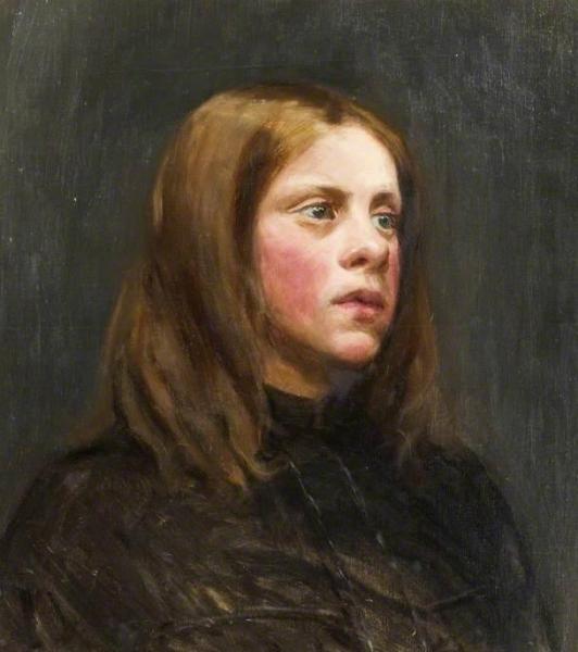 Girl With Long Hair by Albert Ranney Chewett Oil Painting Reproductions