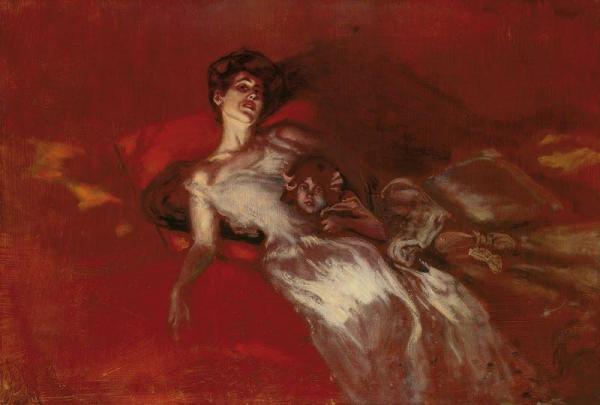 Gisela Von Wehner With Daughter Ilka by Albert Von Keller