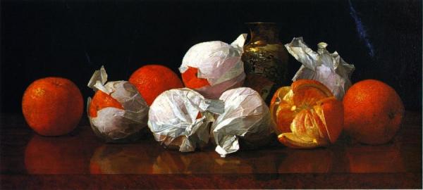 Oranges With Vase by Alberta Binford Mccloskey