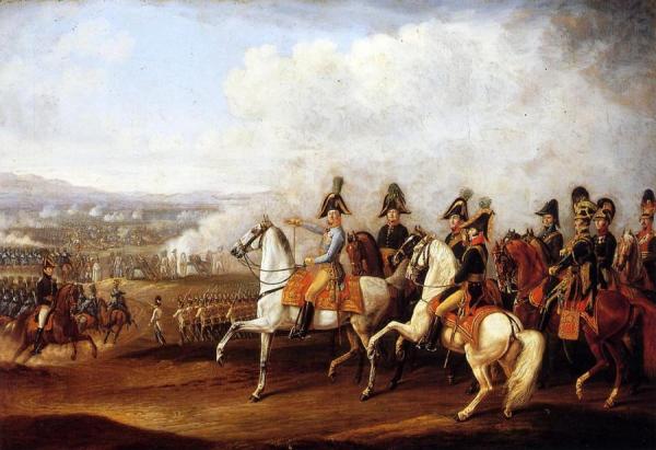 Albrecht Adam Austrian Staff Officers Watching The Progress Of Battle