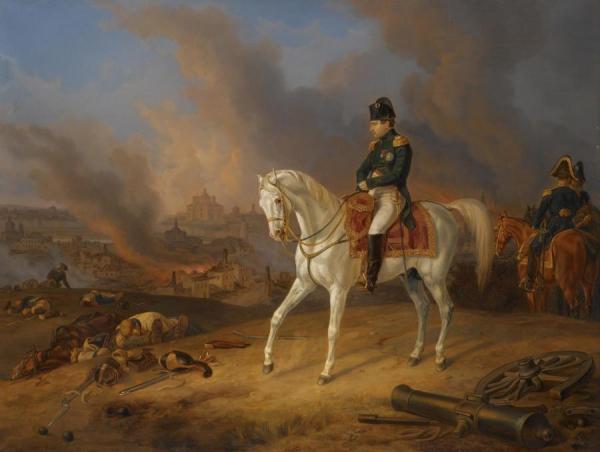 Napoleon Before The Burning City Of Smolensk by Albrecht Adam Oil Painting Reproductions