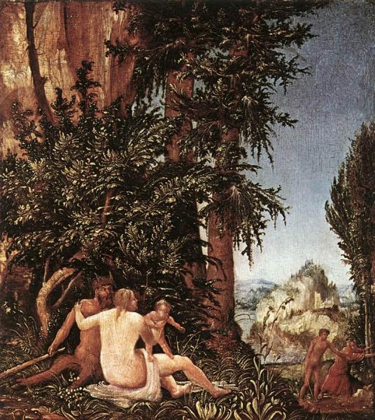 Albrecht Altdorfer Landscape With Satyr Family