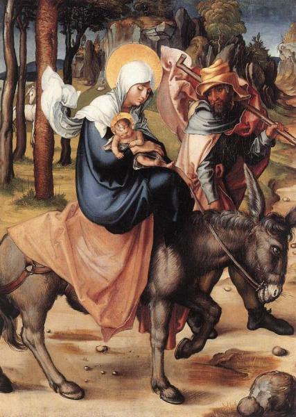 The Seven Sorrows Of The Virgin: The Flight Into Egypt by Albrecht Dürer