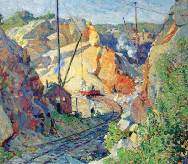 Rockport Quarry by Aldro Thompson Hibbard Oil Painting Reproductions