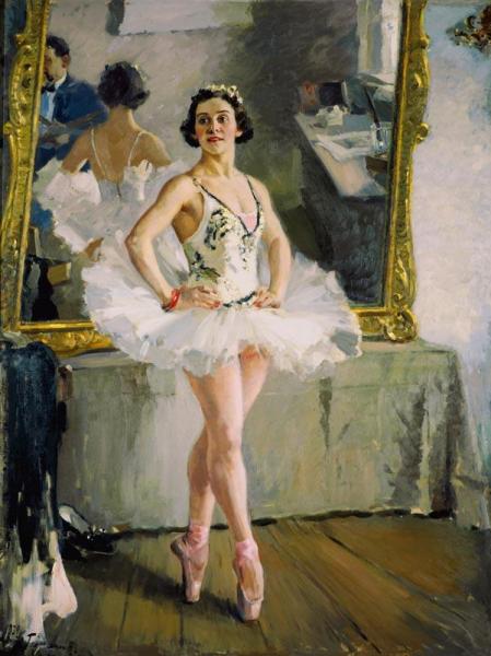 Portrait Of Ballerina O.v. Llepeshinskaya by Aleksandr Gerasimov