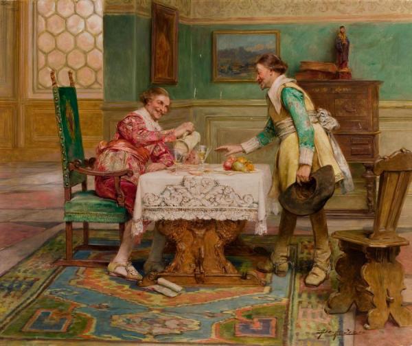 Alex De Andreis Cavaliers In An Interior