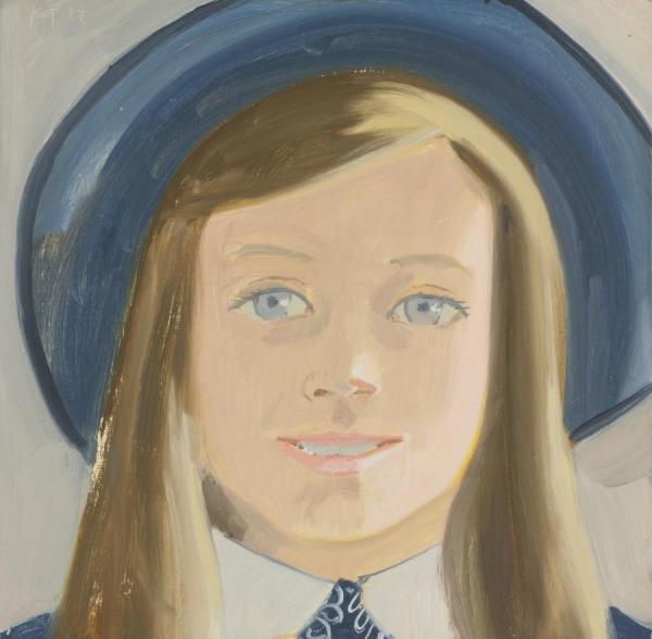 Alex Katz Amanda With Grey Background