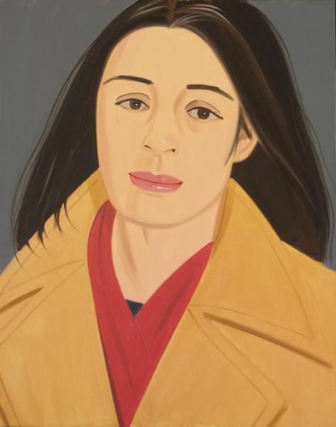 Alex Katz The Red Scarf (ada In Polo Coat)