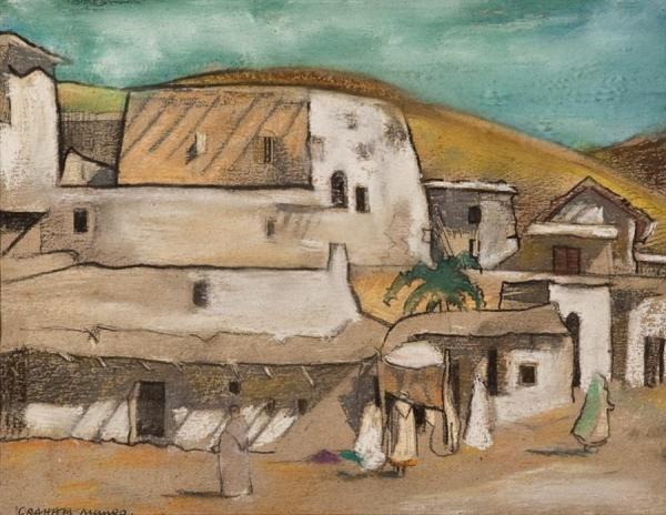 A Village Scene, Algiers by Alexander Graham Munro Oil Painting Reproductions