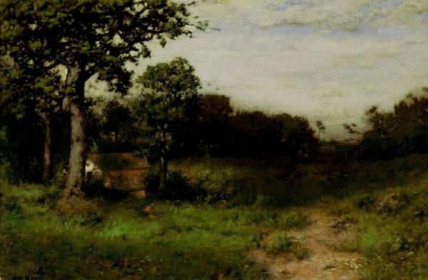 The Old Schoolhouse by Alexander Helwig Wyant