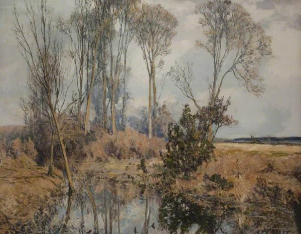 The Old Moat, Weston Turville by Alexander Jamieson Oil Painting Reproductions