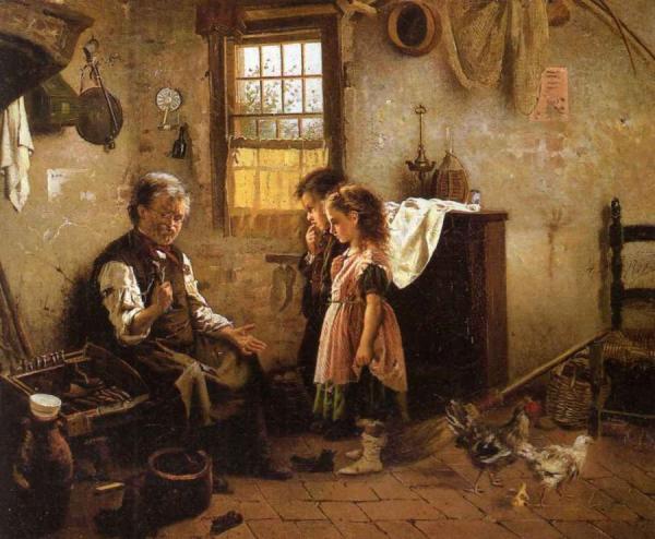A Visit To The Cobbler by Alexander Mark Rossi Oil Painting Reproductions