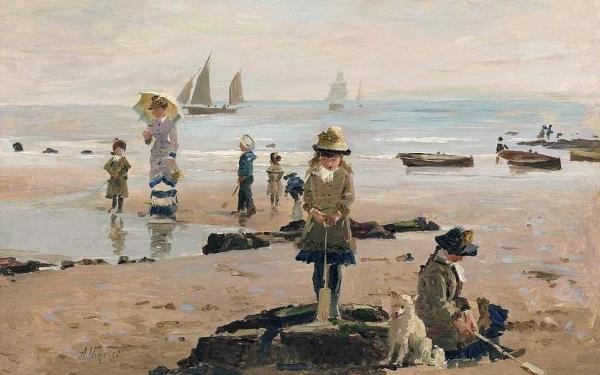 By The Seaside by Alexander Mark Rossi Oil Painting Reproductions