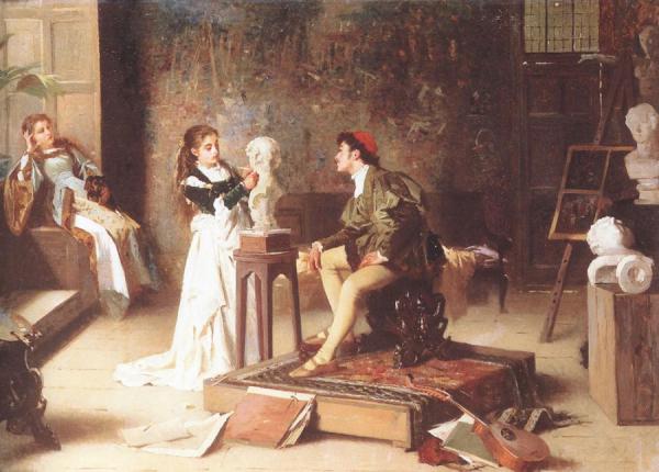 The Young Sculptress by Alexander Mark Rossi