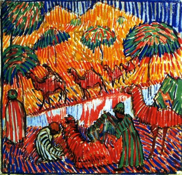 Alexander Nikolaevich Volkov Caravan Of Camels