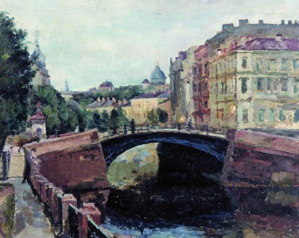 Leningrad. Moika by Alexander Osmerkin Oil Painting Reproductions