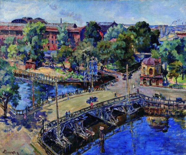 Leningrad. The Wooden Bridge by Alexander Osmerkin
