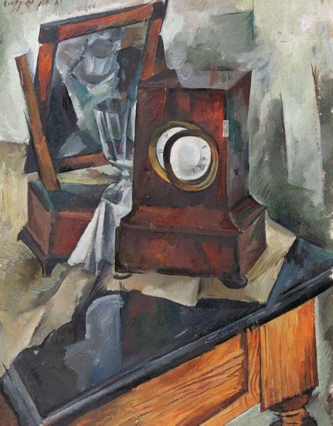 Still Life With Clock by Alexander Osmerkin Oil Painting Reproductions