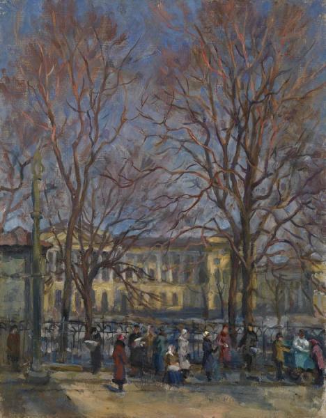 View Of The Russian Museum From The Europe Hotel by Alexander Osmerkin