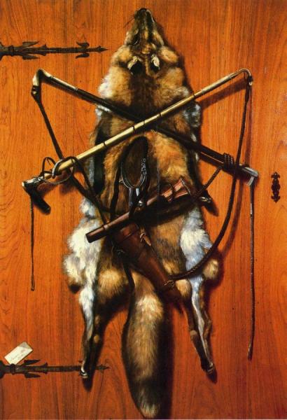Still Life: Hunting Trophies - Red Fox Skin by Alexander Pope