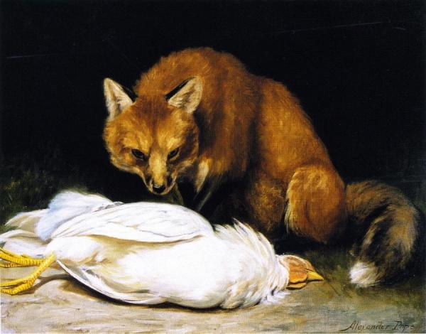 The Fox - Fair Game by Alexander Pope Oil Painting Reproductions