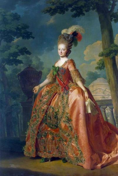 Portrait Of Grand Duchess Maria Fiodorovna (at The Age Of 18) by Alexander Roslin Oil Painting Reproductions