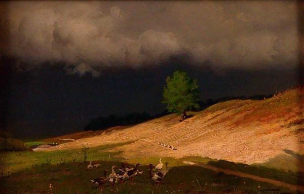 Geese by Alexander Vladimirovich Makovsky