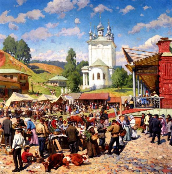 Market Day In Plyos by Alexander Vladimirovich Makovsky