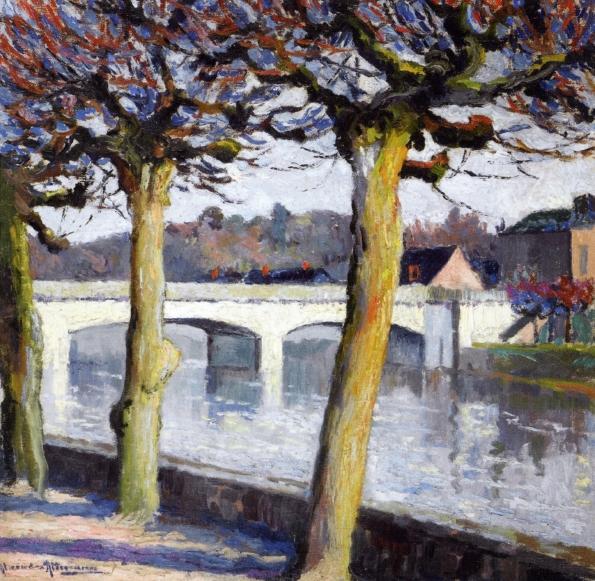 Trees In Front Of A Bridge by Alexandre Altmann
