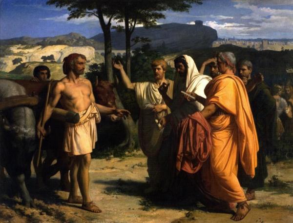 Envoys Of The Senate Offer The Dictatorship To Cincinnatus by Alexandre Cabanel
