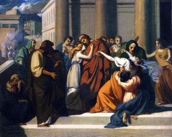 Oedipus Bids Farewell To Jocasta (study) by Alexandre Cabanel