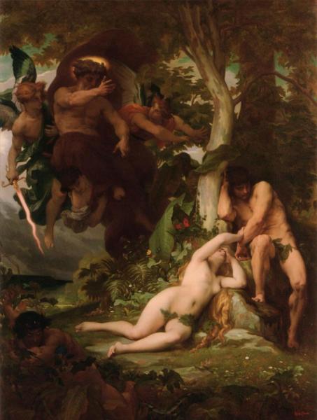 The Expulsion Of Adam And Eve From The Garden Of Paradise by Alexandre Cabanel Oil Painting Reproductions