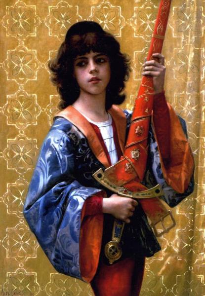 Young Page In Florentine Garg by Alexandre Cabanel Oil Painting Reproductions