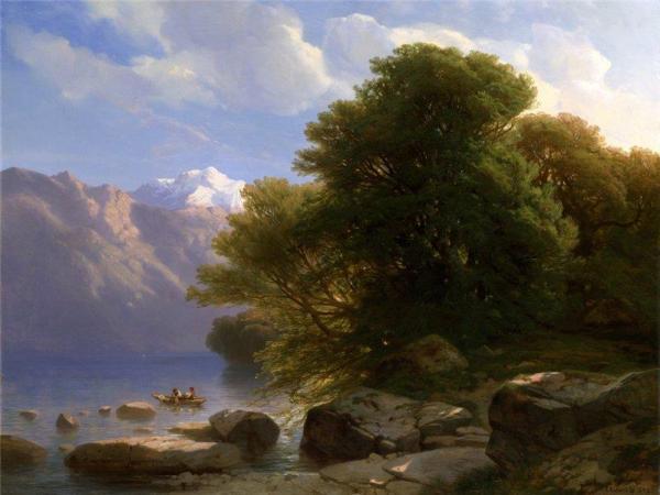 The Lake Of Thun by Alexandre Calame