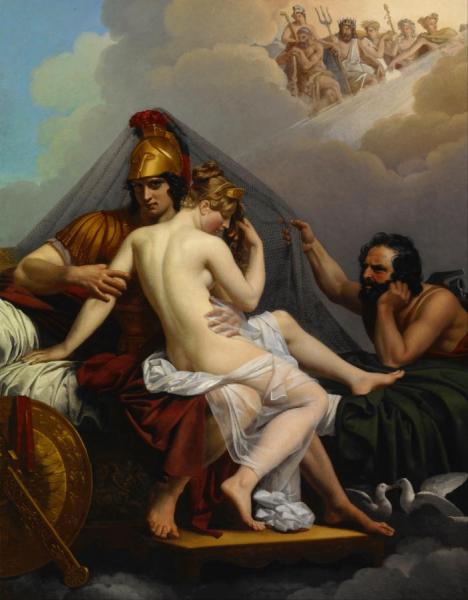 Mars And Venus Surprised By Vulcan, 1827 by Alexandre Charles Guillemot Oil Painting Reproductions