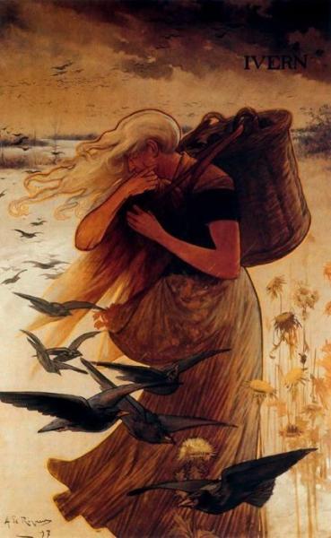 Winter by Alexandre De Riquer Oil Painting Reproductions