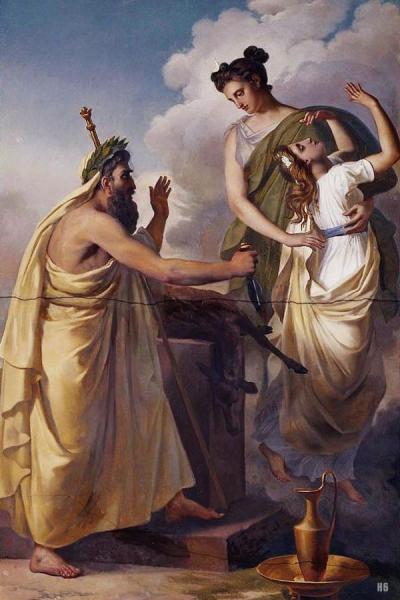 The Sacrifice Of Iphigenia by Alexandre-denis Abel De Pujol