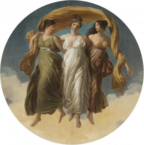 The Three Graces by Alexandre Evariste Fragonard Oil Painting Reproductions