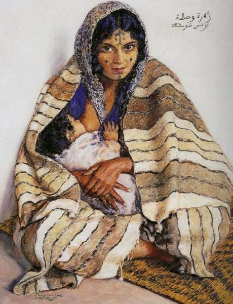 Zohra Et Saliha by Alexandre Roubtzoff Oil Painting Reproductions