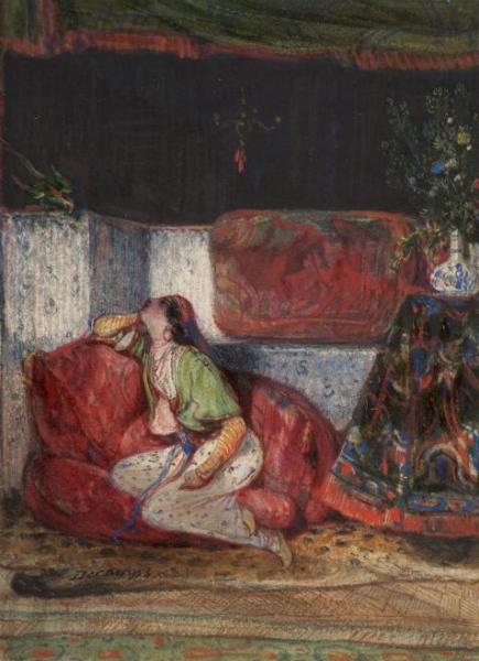 Young Oriental Woman In An Interior by Alexandre