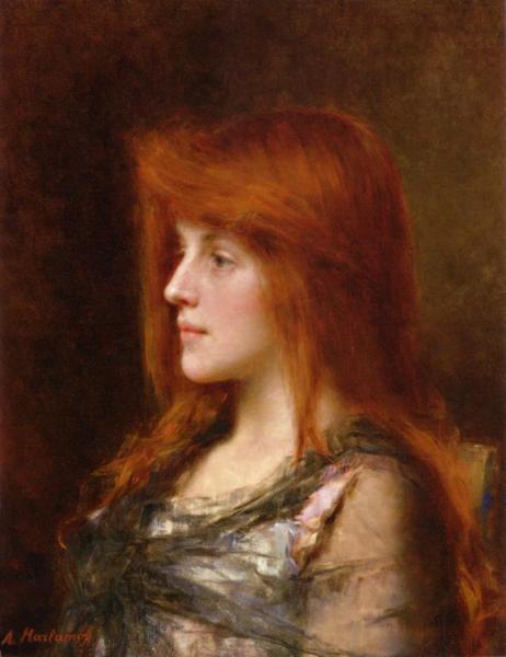Portrait Of A Young Beauty by Alexei Harlamoff