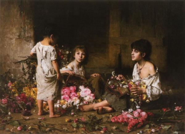The Flower Girls by Alexei Harlamoff