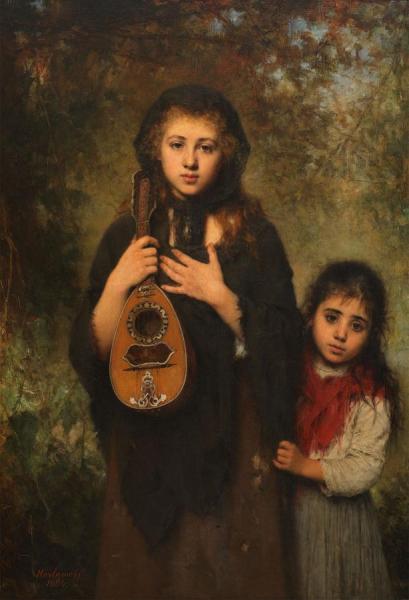 Alexei Harlamoff Two Girls