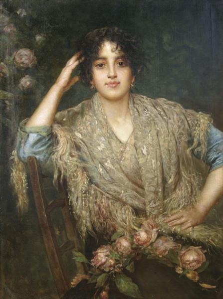 Woman With A Shawl by Alexei Harlamoff