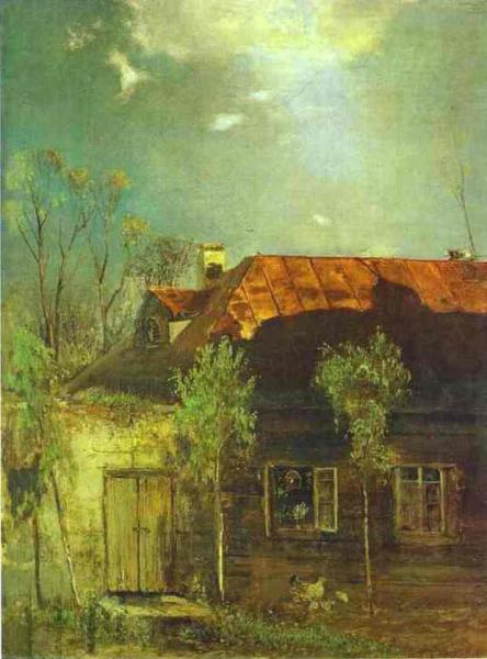 A Provincial Cottage. Spring by Alexei Kondratevich Savrasov