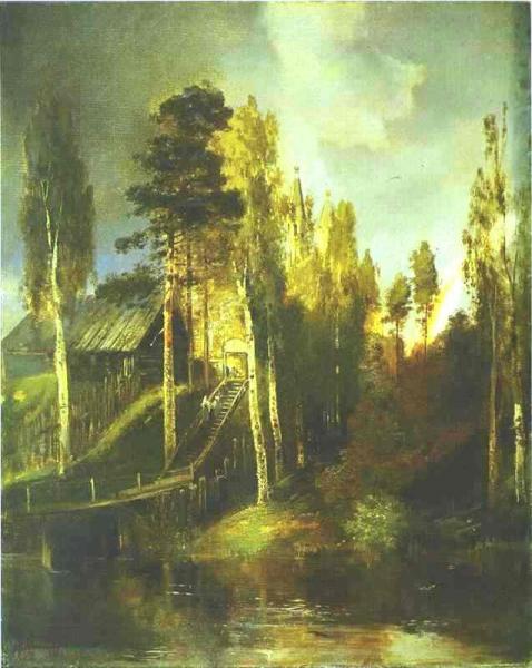 Monastery Gates by Alexei Kondratevich Savrasov